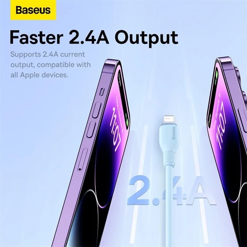 Kábel USB-A na Lightning, materiál TPE, 2.4A